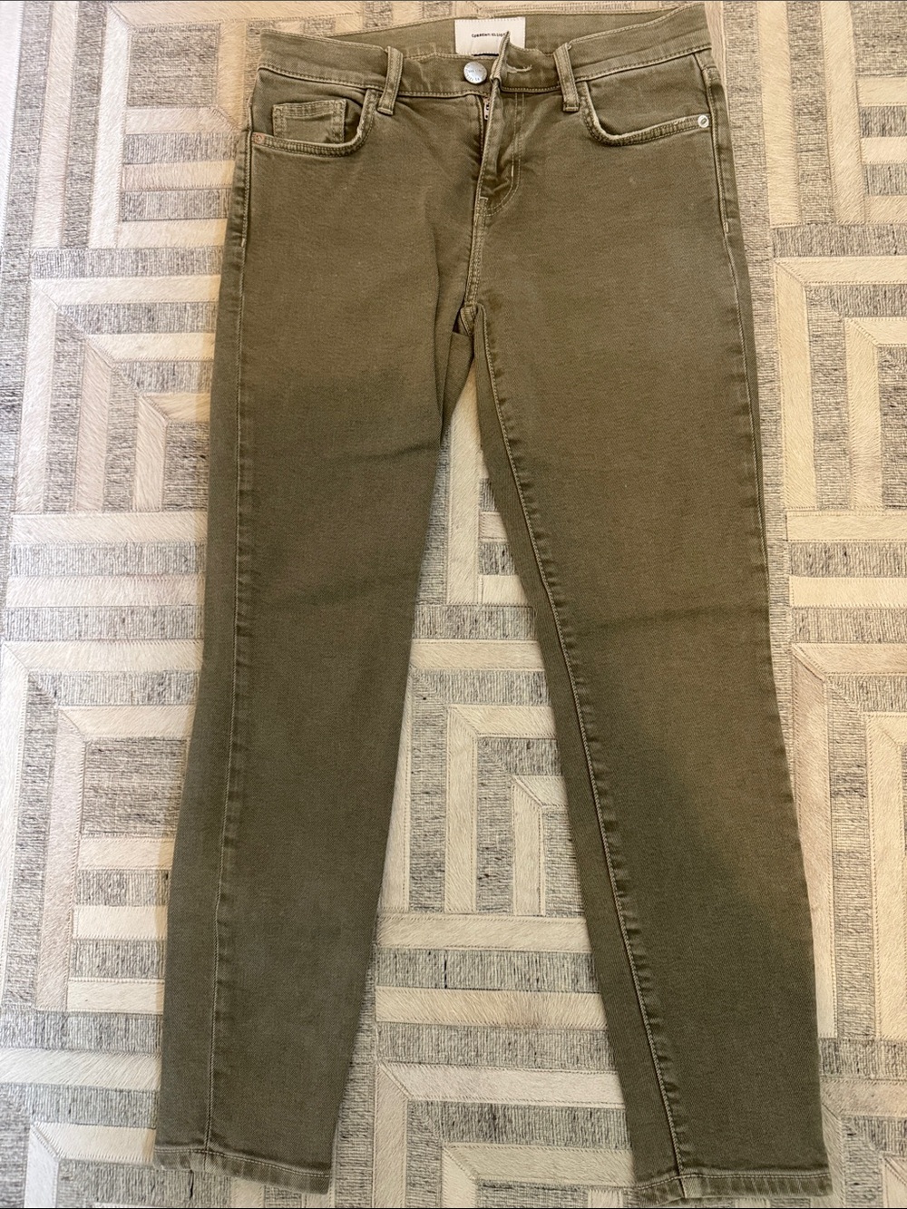 Current Elliot Women’s Skinny Jeans in Olive Green